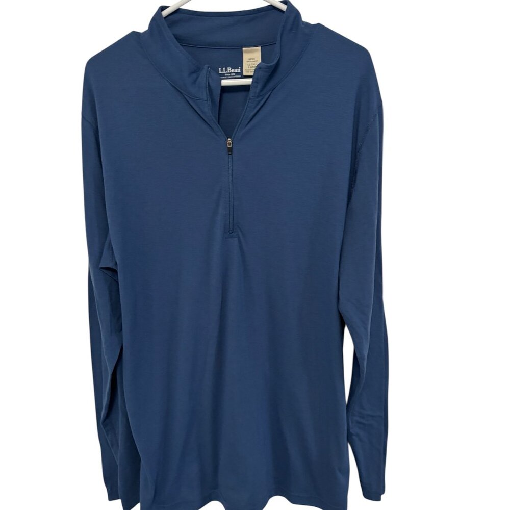 L.L. Bean Men's Blue Shirt-Tall Large